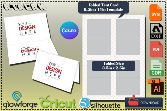 Download Folded Tent Card Template / Food Label - Premium Resources