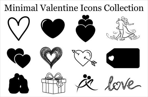 Download Valentine Line Art Clipart Bundle - Line art clipart Collection