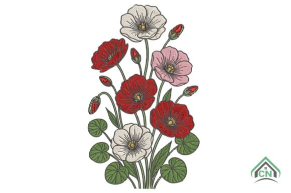 Download Floral Wildflower Embroidery Design - Wild Collection