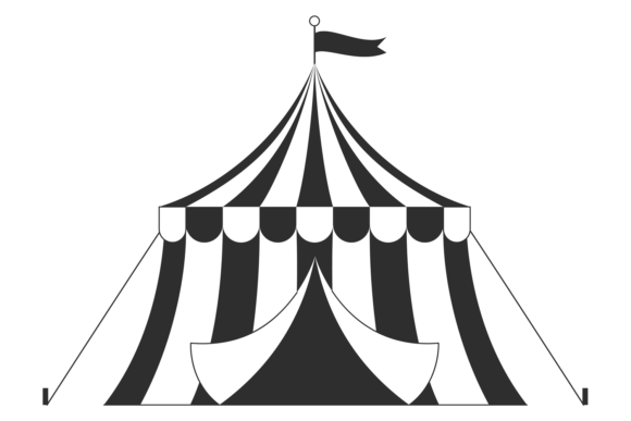 Download Circus Tent Black Icon. Festival Symbol. - Premium Bundle