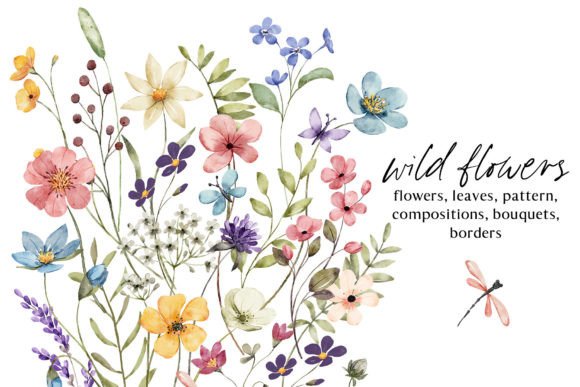 Download Wild Flowers, Butterflies and Dragonfly. - Wild Collection