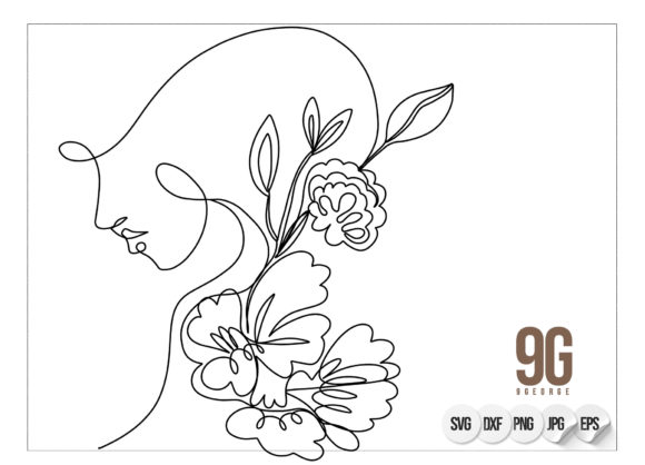 Download Abstract Woman Face Drawing One Line Svg - One line Collection